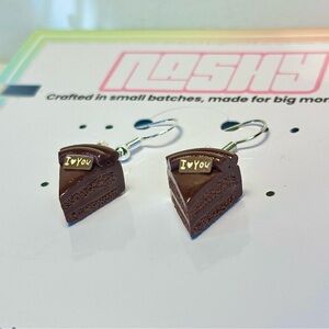 Chocolate Cake Slices(Mini) - Handmade Earrings